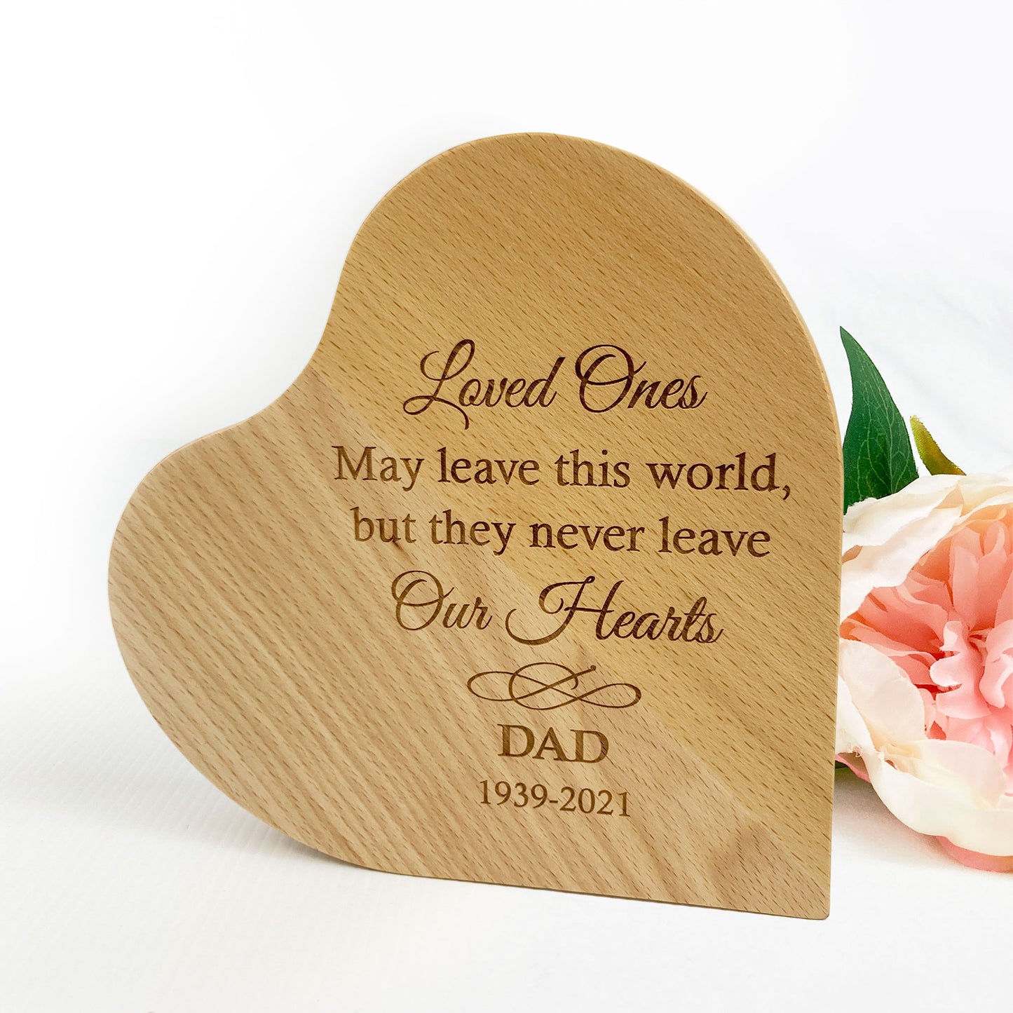 Memorial Wooden Heart Gift Sympathy Keepsake Remembrance