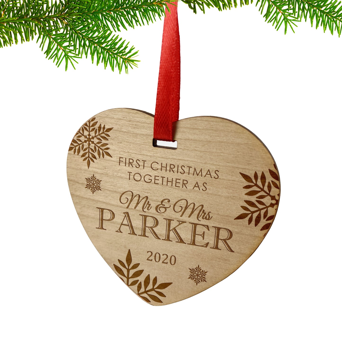 First Christmas together Heart Ornament Gift