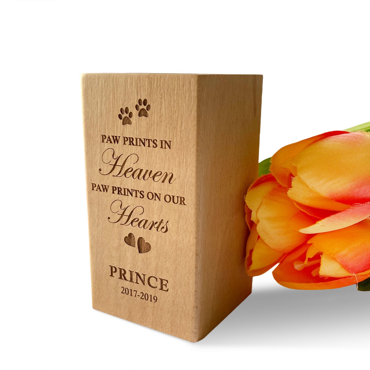 Wooden Pet Loss Memorial Tealight Candle Holder Remembrance Gift