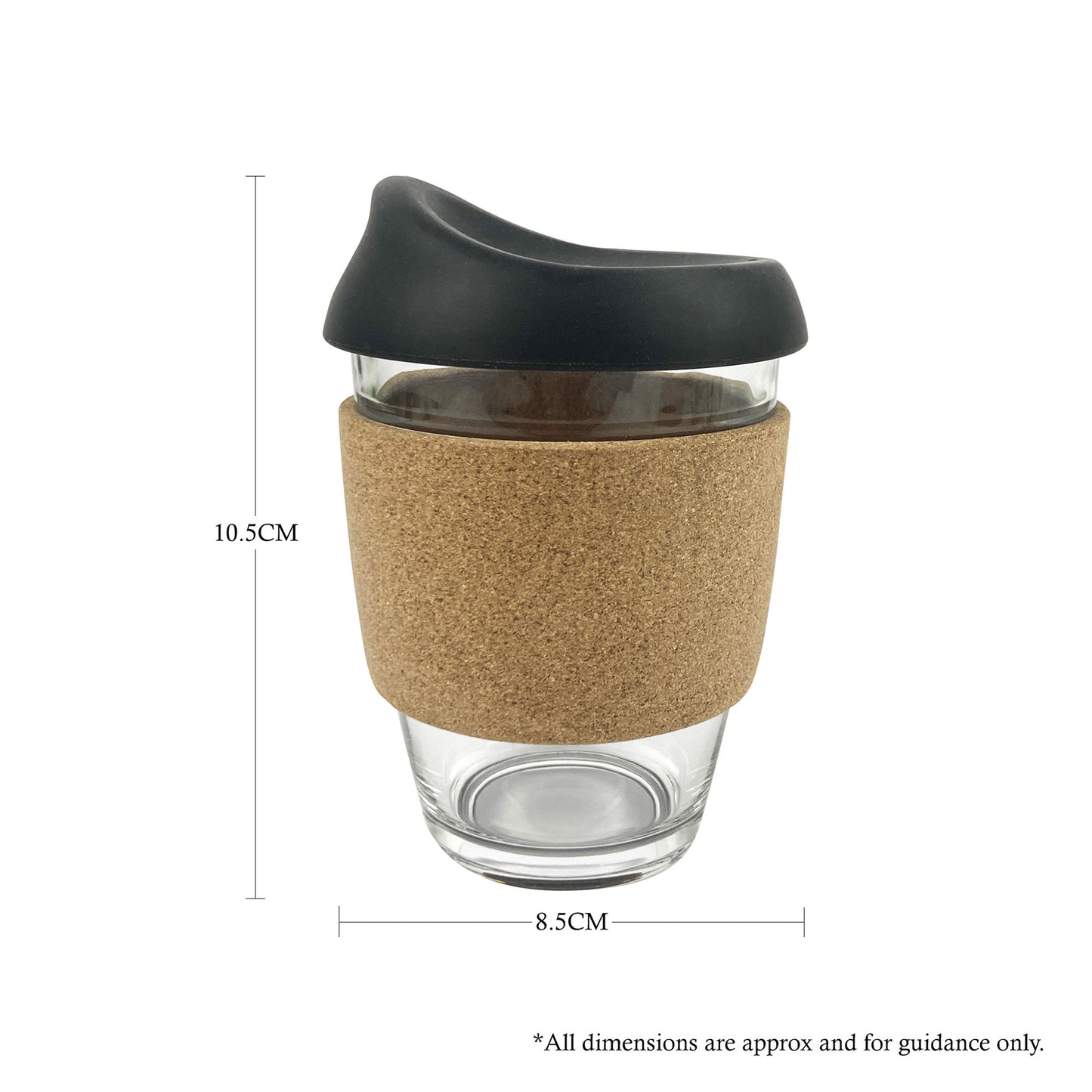 Engraved Cork Band Glass Coffee Tea Cup Gift