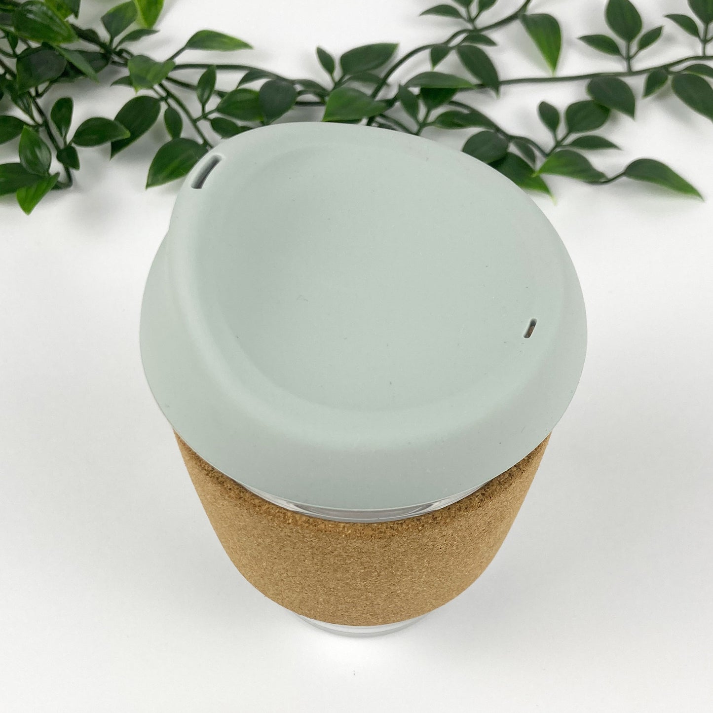 Engraved Cork Band Glass Coffee Tea Cup Gift