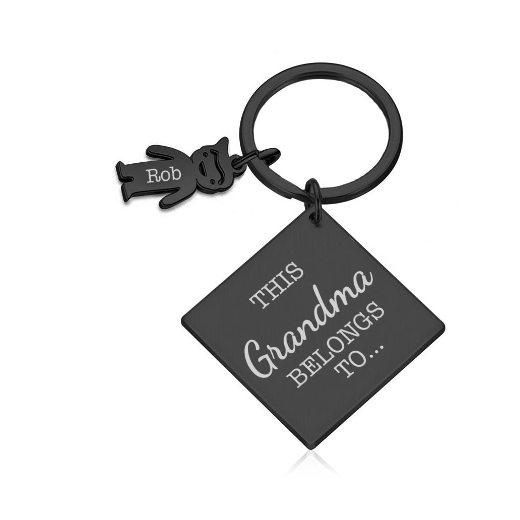 This Mum Belongs to Metal Family Keyring Gift