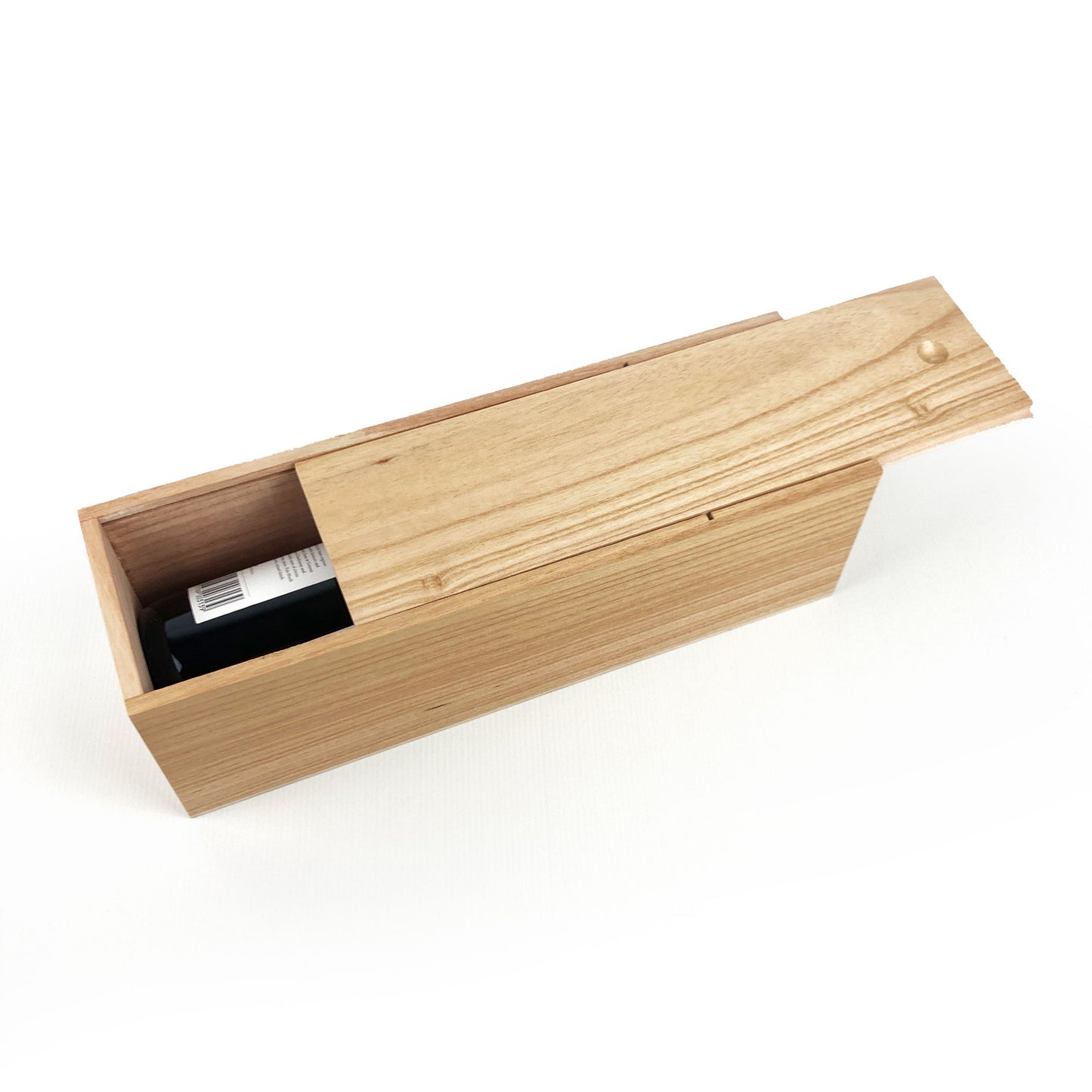 Wooden Wine Box with Engraved Custom Names & Date Anniversary Gift