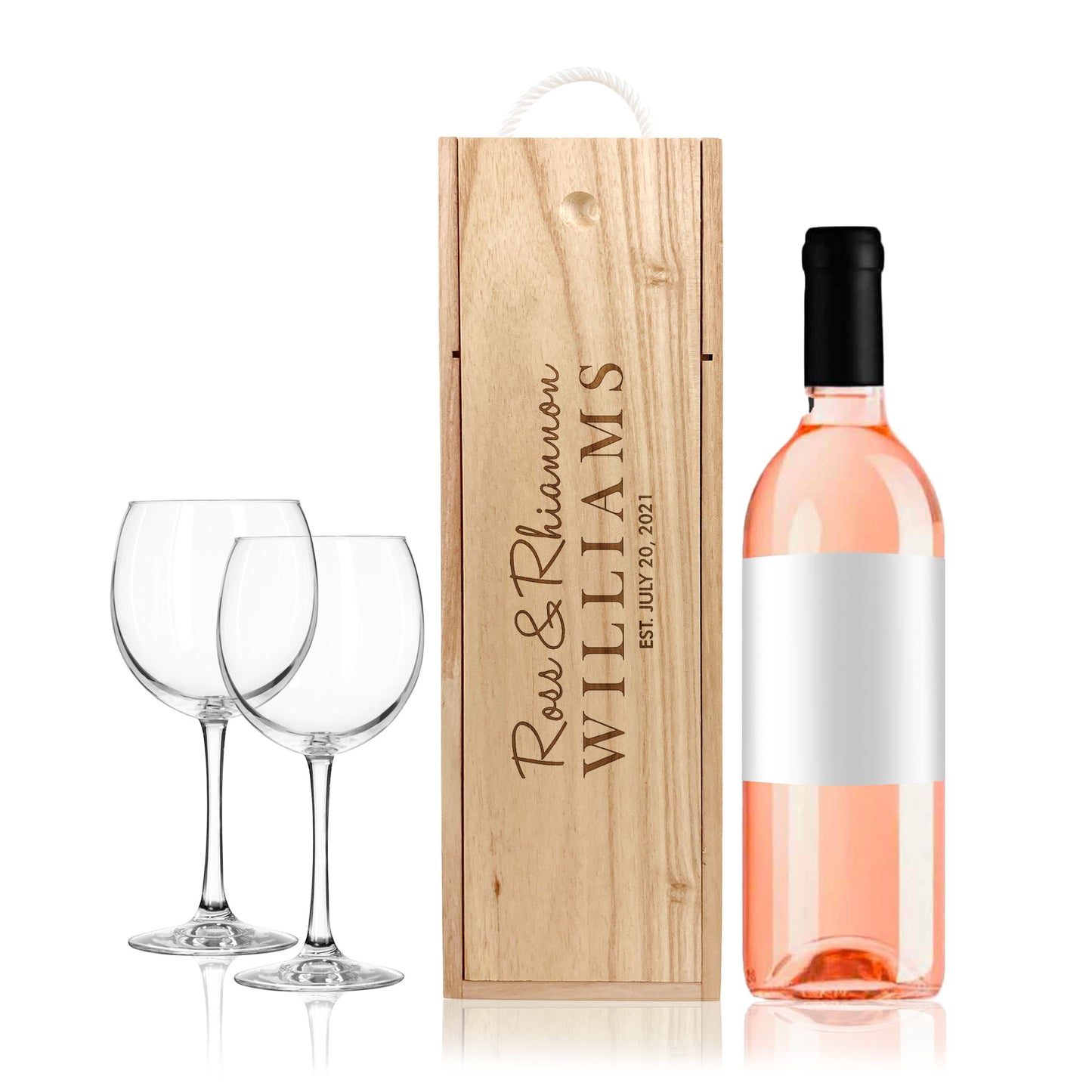 Personalised Anniversary Wooden Wine Box