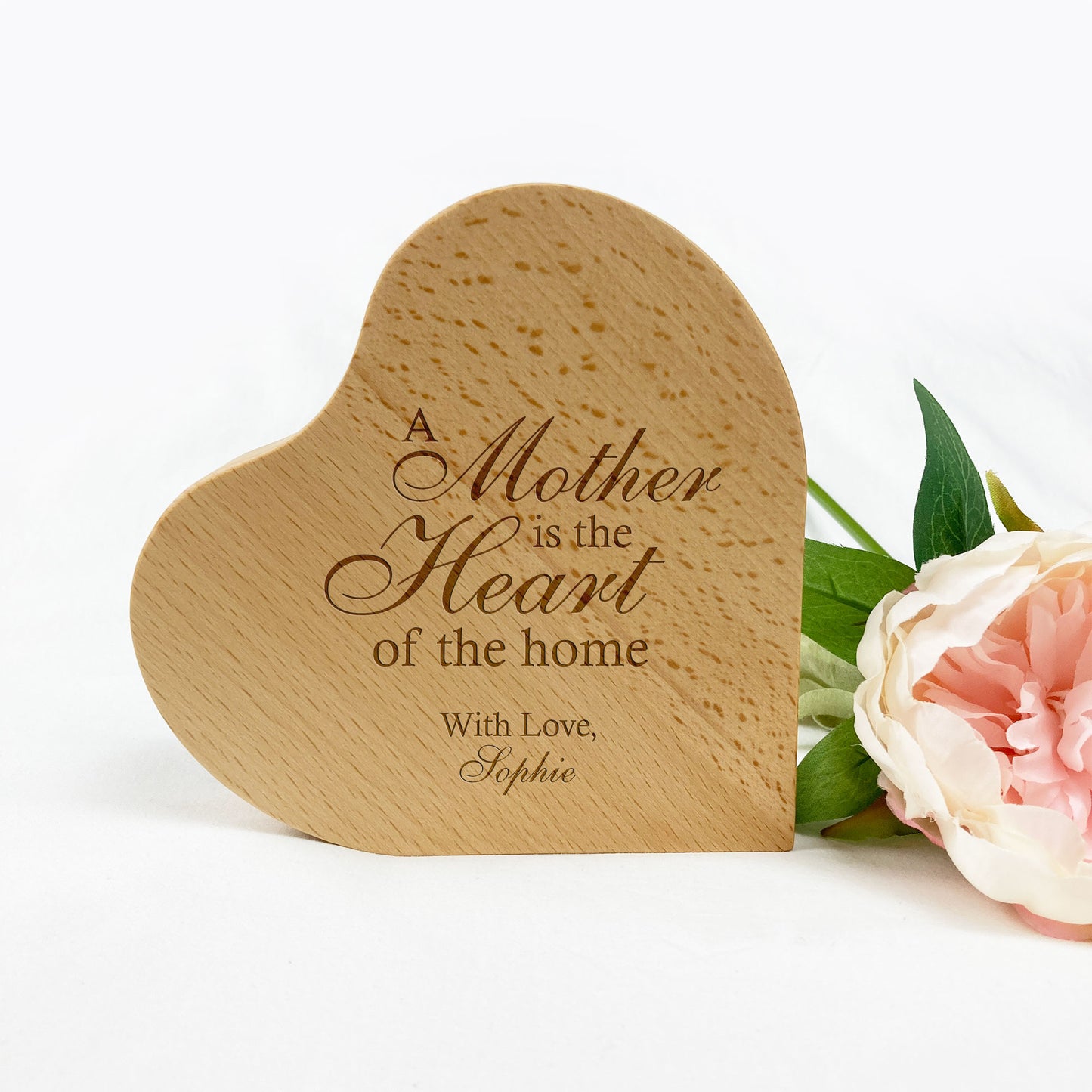 Wooden Heart Gift Mothers Day Birthday