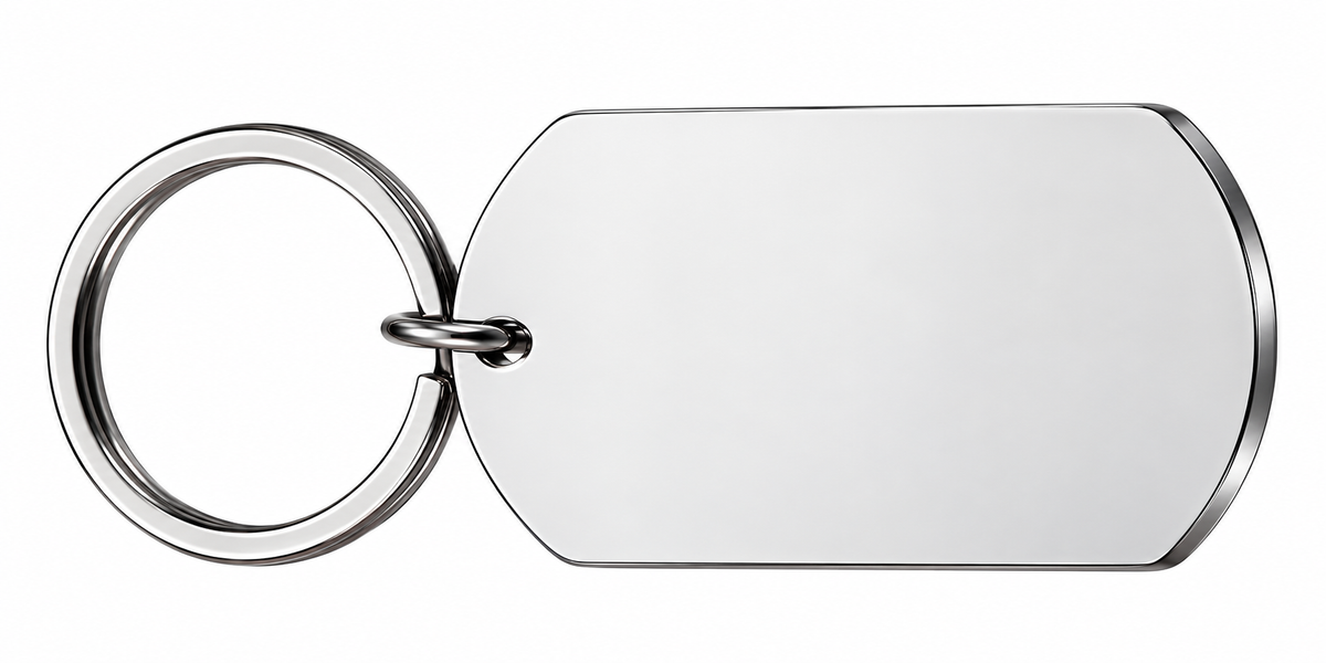 Custom Text Names Date Initials Metal Tag Keyring Gift