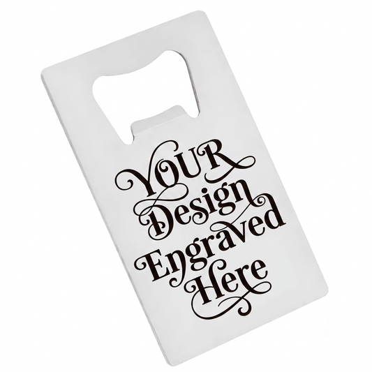 Engraved Personalised Credit Card Bottle Opener