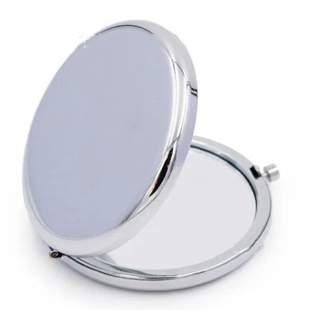 Engraved Double-sided Portable Pocket Makeup Mirror Folding