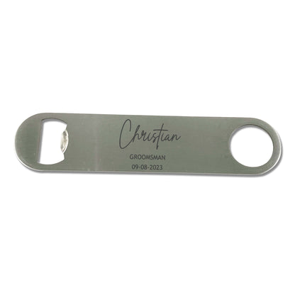 Personalised Stainless Steel Engraved Personalised Bottle Opener| Wedding Favor| Groomsman Gift