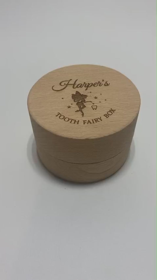 Tooth Fairy Box Custom Text Child's Name Birthday Christmas Gift