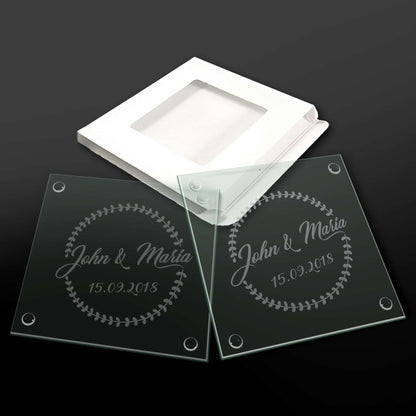 50 x Glass Coasters Favour for Wedding Party
