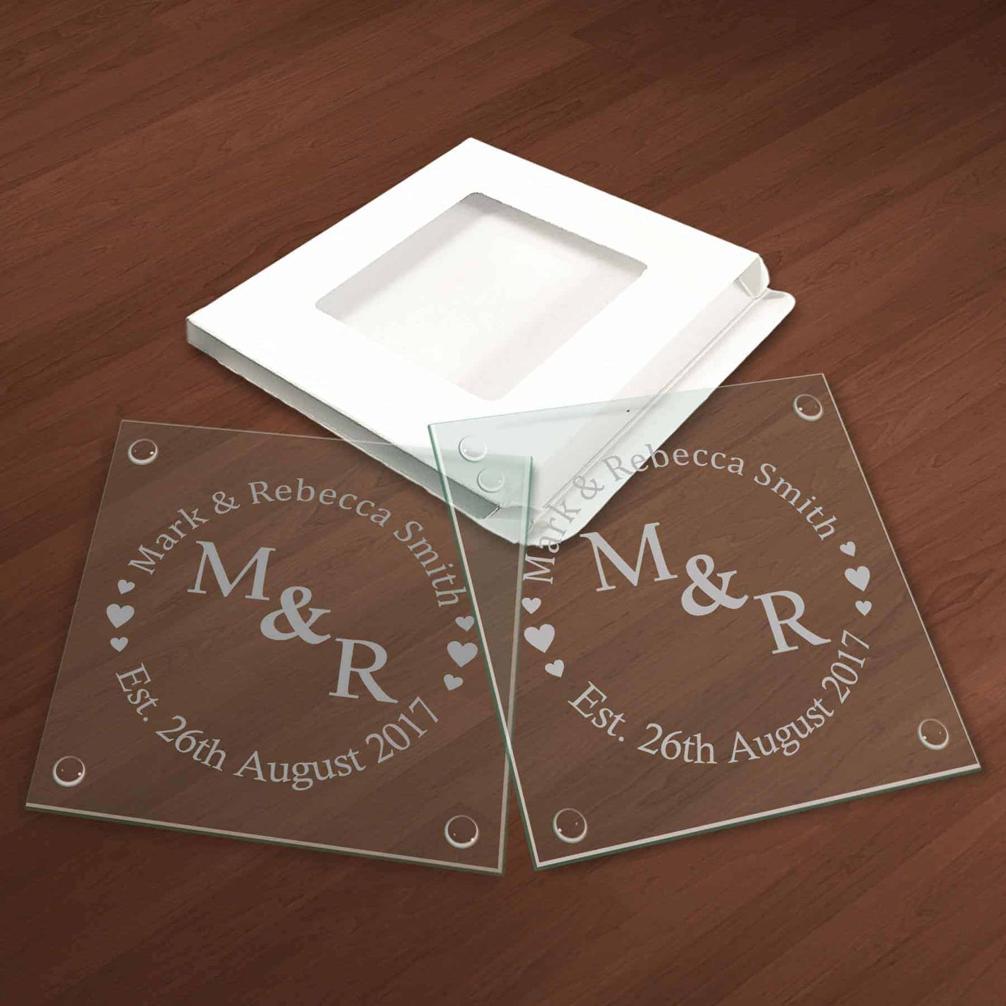 50 x Glass Coasters Favour for Wedding Party