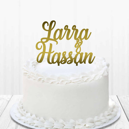Wedding Cake Topper with Names