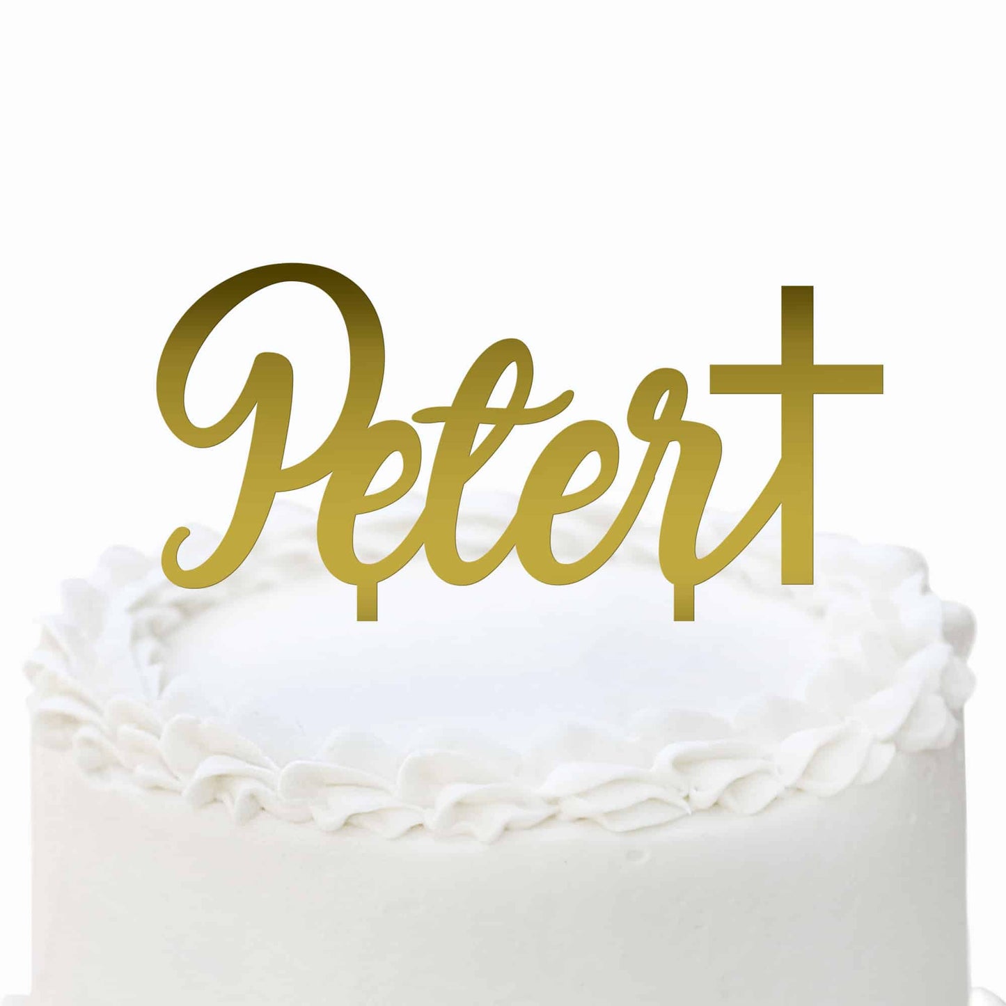 Cake Topper Name And Cross for Baptism Christening