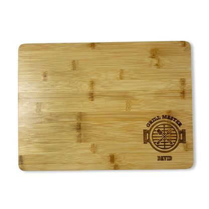 Grill Master Wooden Chopping Board Gift Fathers Day Birthday