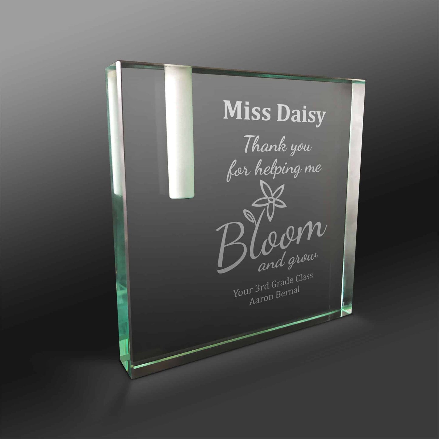 Glass Bud Vase Gift for Teacher Thank You End of Term End of Year Christmas