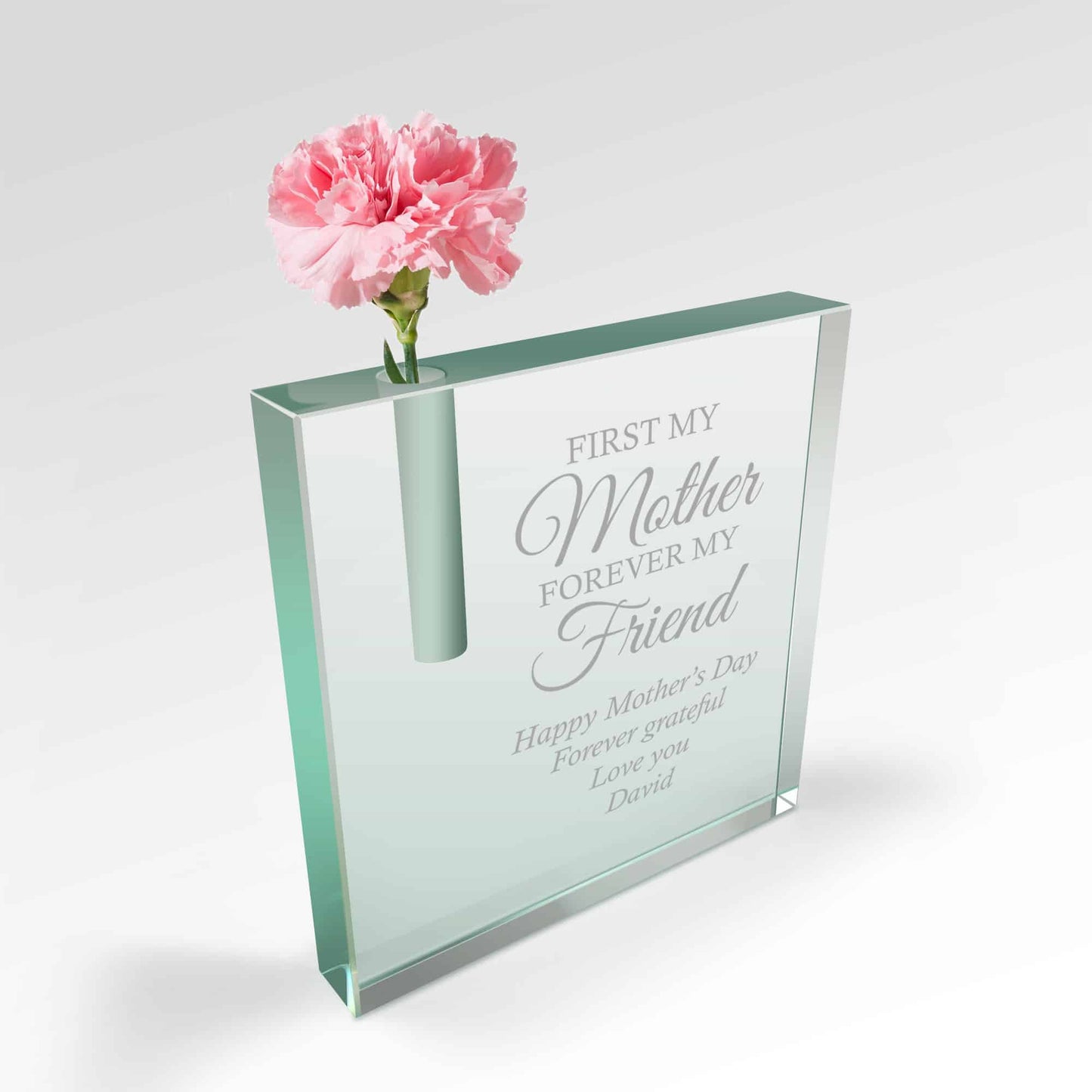 Mothers Day Glass Bud Vase Gift