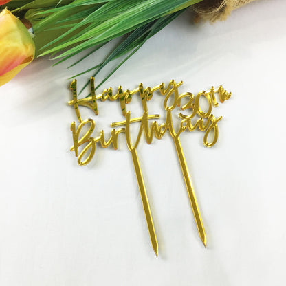Happy Birthday Cake Topper With Age