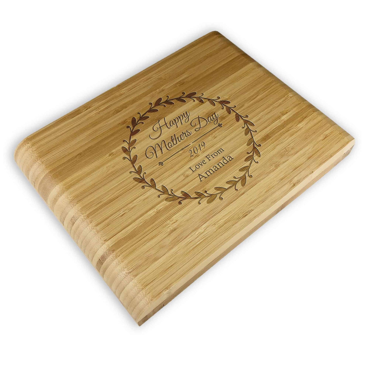 Happy Mother's Day Wooden Cheese Board with Knives Set
