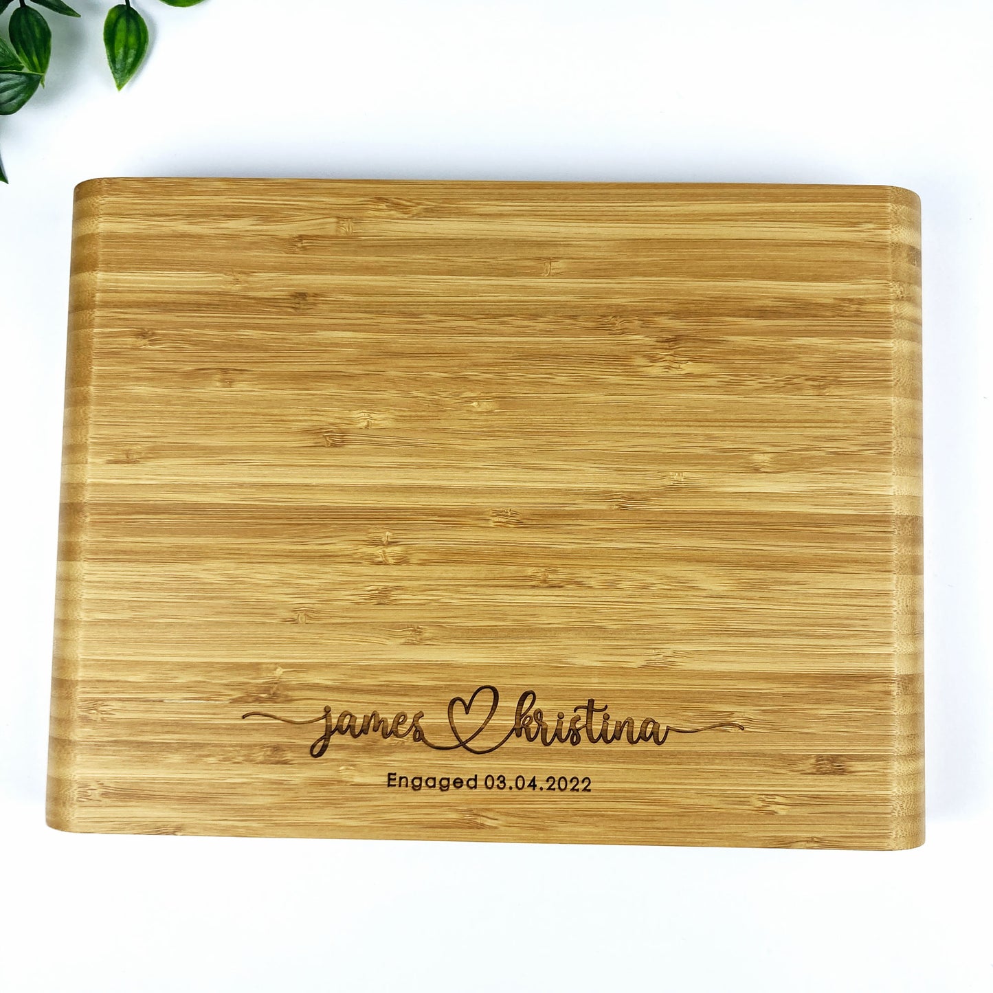 Engraved Cheeseboard with Knives Custom Message