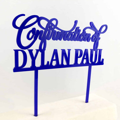Confirmation Cake Topper with Name