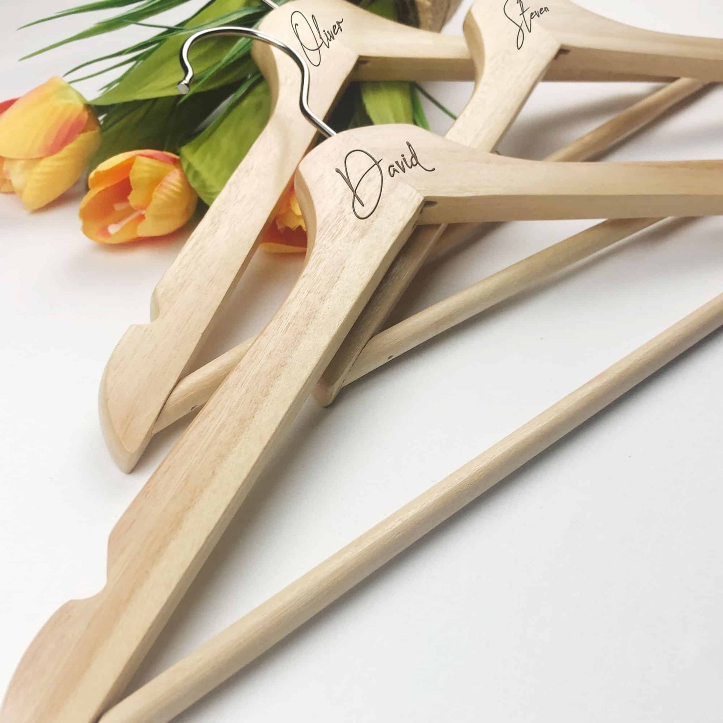 Wooden Engraved Bridal Wedding Party Dress Hanger Gifts