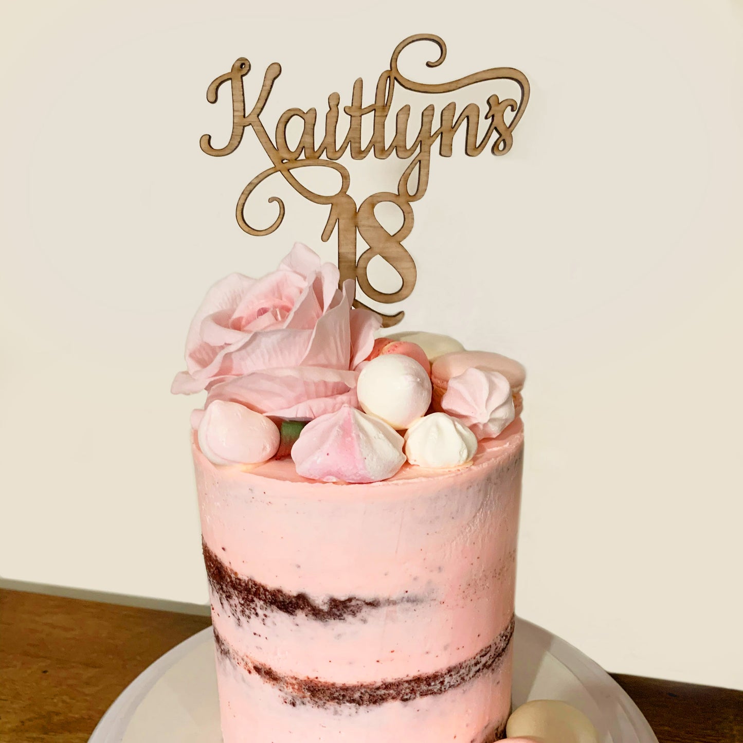 Birthday Cake topper with Custom Name And Age