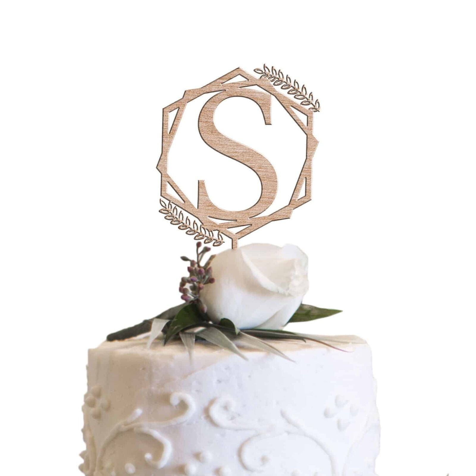 Monogram Letter Cake Toppers