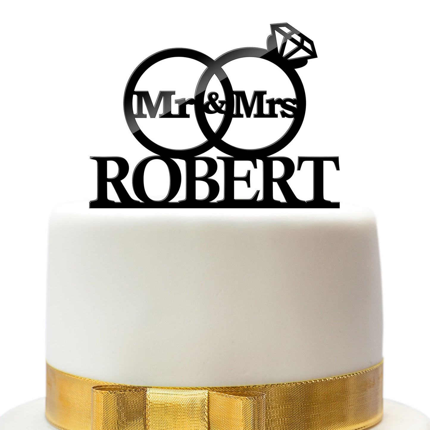 Personalised Acrylic Wedding Cake Topper