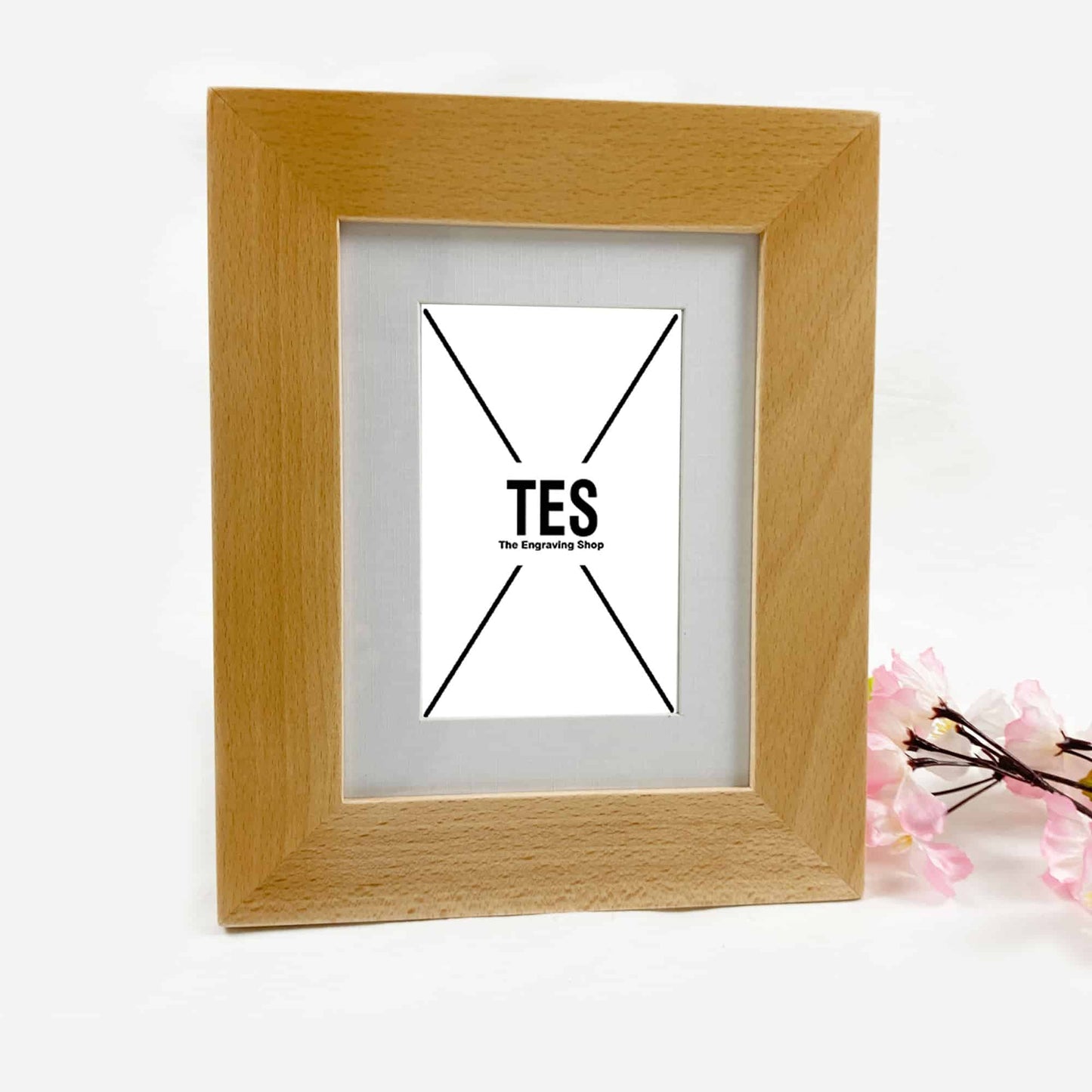 Christening Wooden Photo Frame Gift with Name Date
