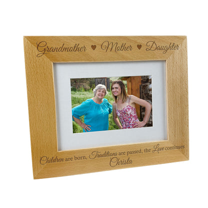 Mothers Day Engraved Wooden Photo Frame
