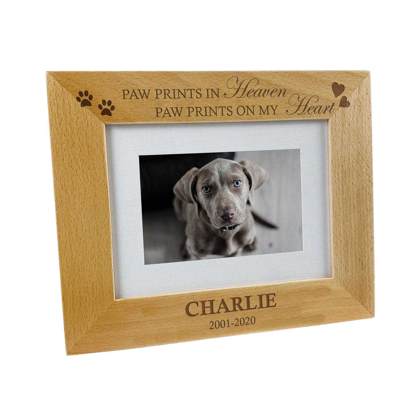 Engraved Pet Memorial Wooden Photo Frame Gift
