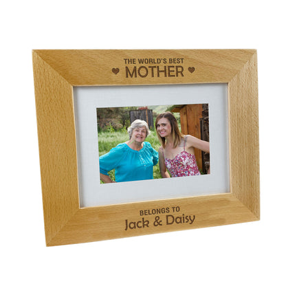 Best Mom Wooden Photo Frame Gift Mothers Day Birthday