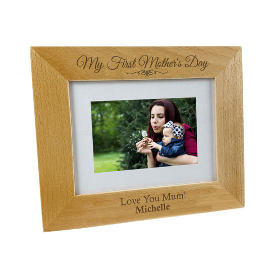 First Mothers Day Wooden Photo Frame Gift