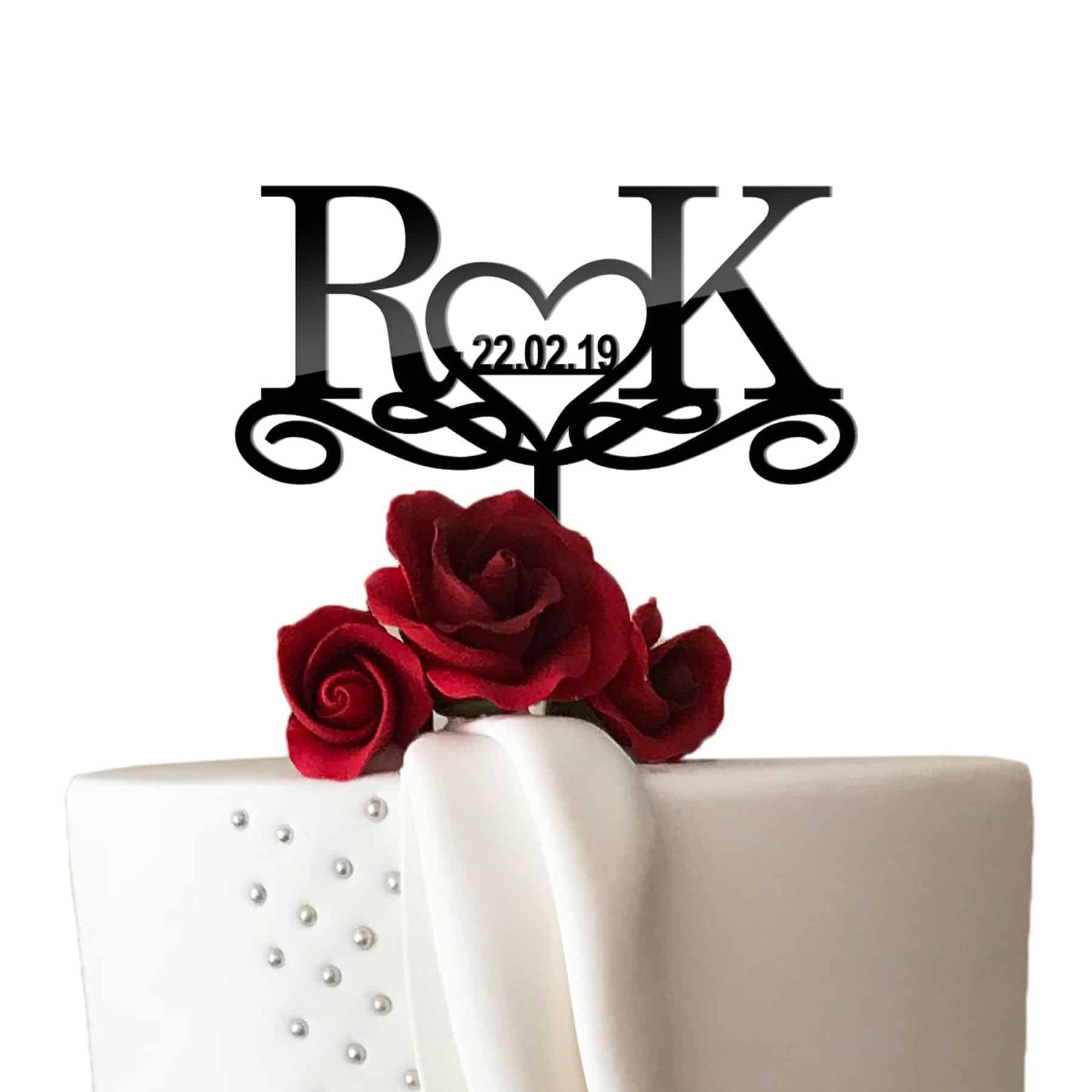 Personalised Acrylic Wedding Cake Topper
