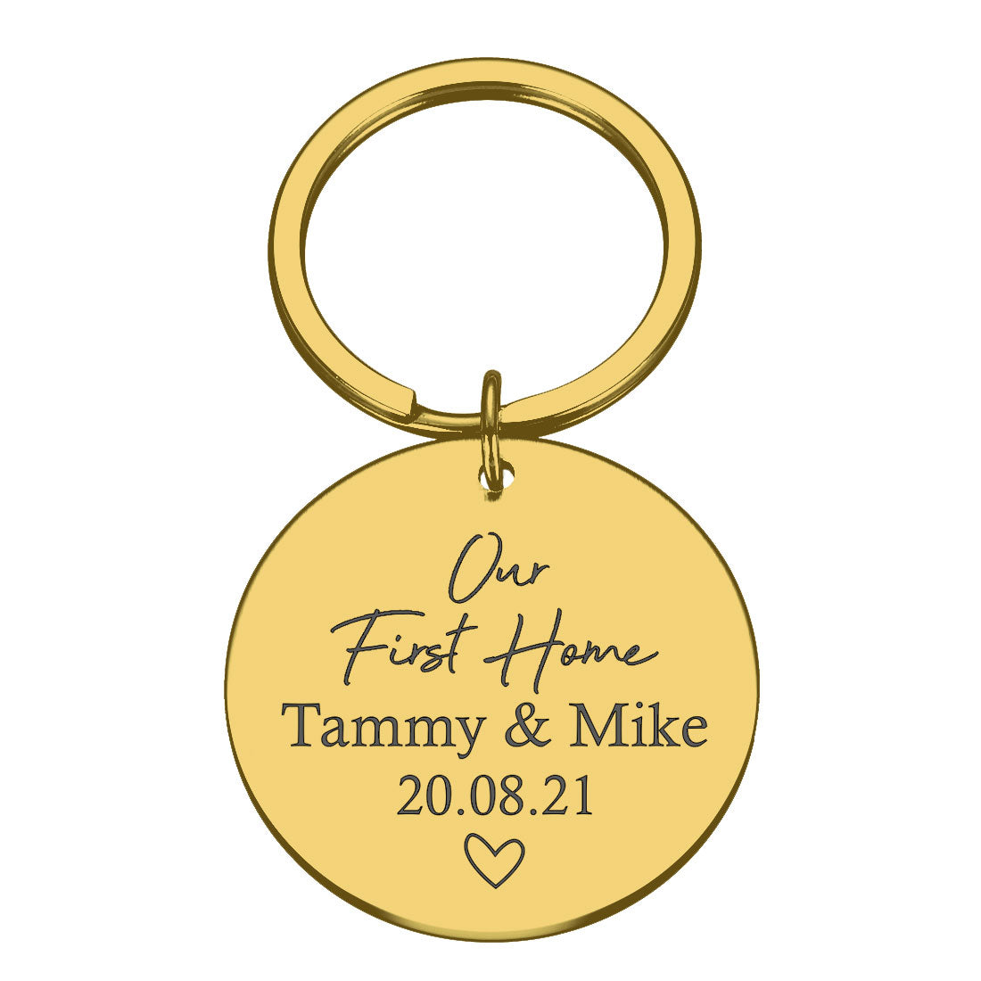 First Home Gold Keychain