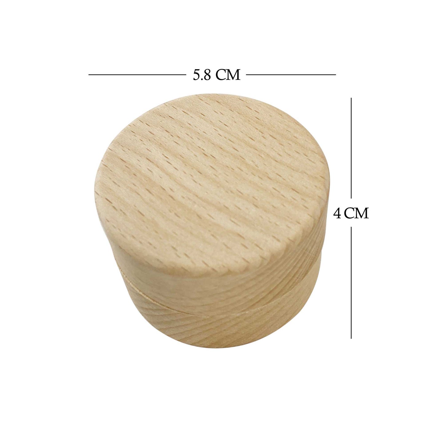 Engraved Round Wooden Ring box Gift Custom Names Heart Date