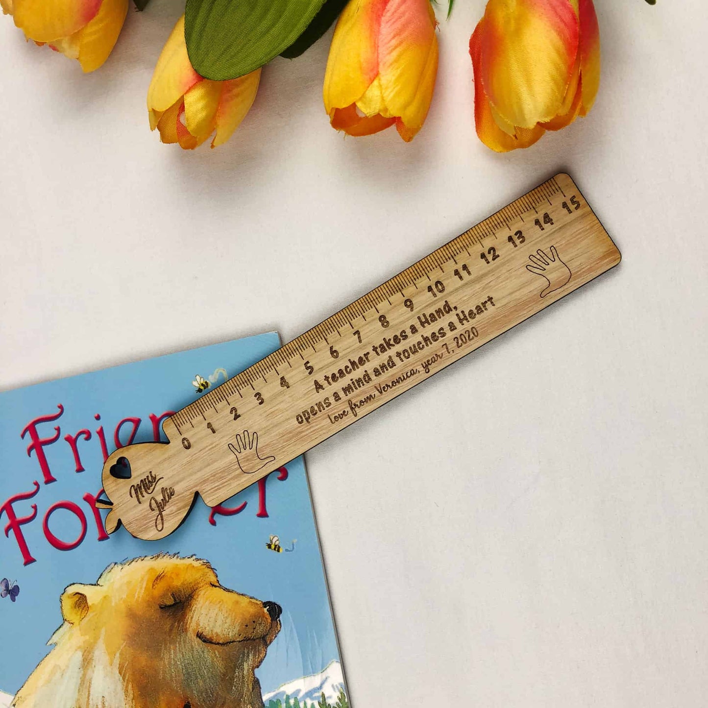 Wooden Apple Ruler thank you Gift for Teacher