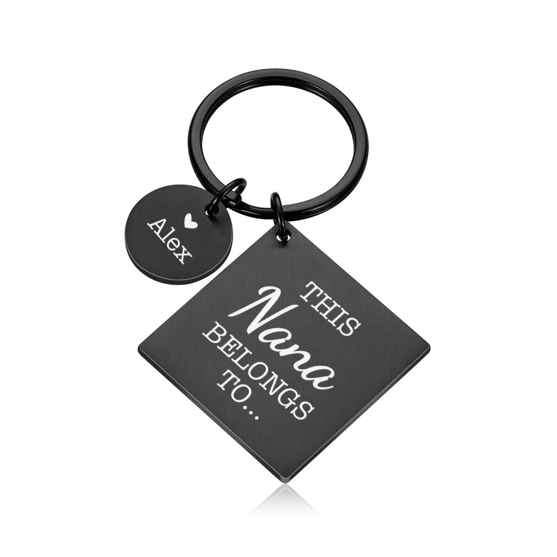 This Daddy Belongs to Metal Key ring Gift with Name