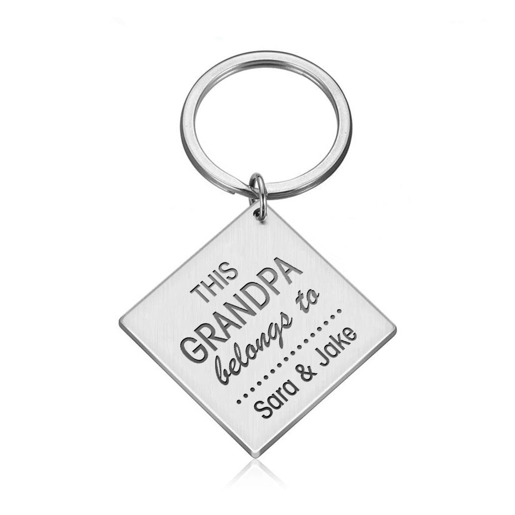 This Daddy Belongs to Square Key ring Gift